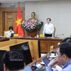 Le vice-Premier ministre Ho Quoc Dung préside une réunion consacrée au projet de développement de centres de recherche, d’essai et de laboratoires clés au service des technologies stratégiques. Photo: VNA