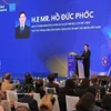 Le vice-Premier ministre Ho Duc Phoc au Forum des affaires et de l’investissement « EU – Vietnam Global Gateway ». Photo: VNA