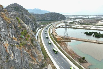 Sun Group lance une phase d'essai d'un système de transport public moderne et écologique à Cat Ba, comprenant des véhicules électriques et des navettes gratuites. Photo: Sun Group
