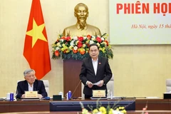 Le président de l’Assemblée nationale, Tran Thanh Man, préside la 4ᵉ réunion du Conseil électoral national. Photo: VNA