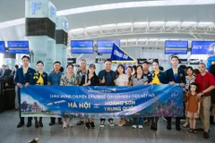 Vietravel Airlines a opéré avec succès son premier vol charter entre Hanoï et Huangshan, en Chine. Photo: Bnews