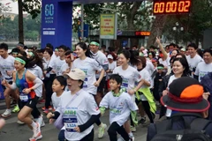 Les participants à la course. Photo: VNA