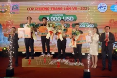 Le comité d'organisation remet les prix aux lauréats. Photo: VNA