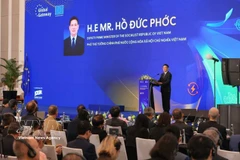 Le vice-Premier ministre Ho Duc Phoc au Forum des affaires et de l’investissement « EU – Vietnam Global Gateway ». Photo: VNA