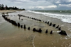 L’emplacement de l’épave se situe tout près du rivage du quartier de Hôi An Tây, dans la ville de Da Nang. Photo: VNA