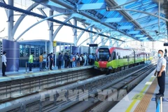 Ligne ferroviaire urbaine Nhon – gare de Hanoï. Photo : VNA