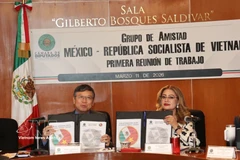 Cérémonie de signature de l'agenda de coopération parlementaire Vietnam-Mexique. Photo : VNA 