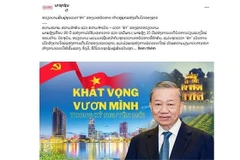 L'article sur le Vietnam publié le 3 juin par l'édition électronique de Pasaxon, l'organe officiel du Comité central du Parti populaire révolutionnaire lao (PPRL). Photo: VNA