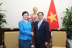 Le vice-Premier ministre Bui Thanh Son reçoit l'ambassadrice du Cambodge au Vietnam. Photo: VNA
