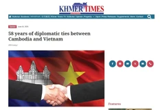 Article publié par le Khmer Times à l'occasion du 58e anniversaire de l'établissement des relations diplomatiques entre le Vietnam et le Cambodge (24 juin 1967-2025). Photo: VNA