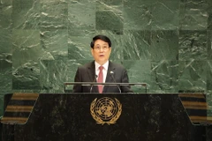 Le président vietnamien, Luong Cuong, prononce un discours lors du débat général de haut niveau de la 80e session de l’Assemblée générale des Nations unies. Photo: VNA