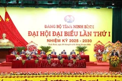 Le Parti de la province de Ninh Binh (Nord) a ouvert le 1er octobre son 1er Congrès pour le mandat 2025-2030. Photo: VNA
