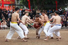 Vât Câu est un festival traditionnel qui a été maintenu pendant des milliers d'années, on dit qu'il date de l'époque du prince héritier Linh Lang, 4e fils du roi Ly Thanh Tông. Photo: VNA