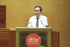 Le président de l'AN, Trân Thanh Mân préside la 8ᵉ conférence des députés à plein temps de l'Assemblée nationale (AN). Photo: VNA