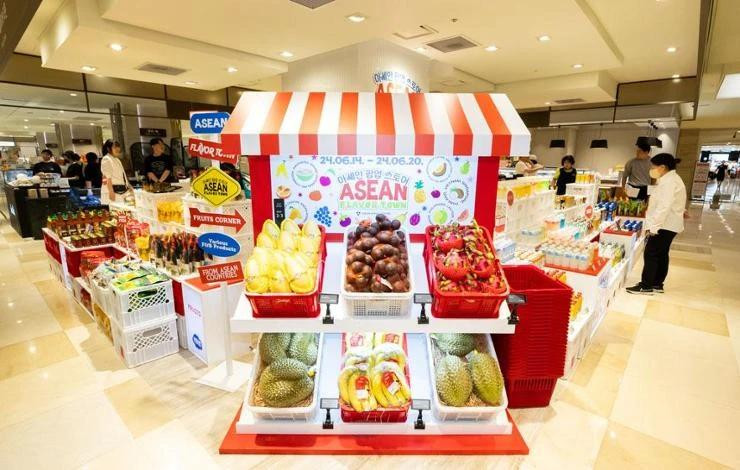 Le Centre ASEAN-République de Corée accueille un magasin appelé ASEAN Flavor Town, au grand magasin Lotte du centre-ville de Séoul. Photo : ASEAN-Korea Centre