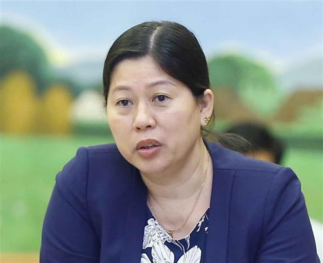 La secrétaire adjointe du Comité chargé des affaires du Parti et vice-ministre du ministère des Ressources naturelles et de l'Environnement, Nguyen Thi Phuong Hoa. Photo: VNA
