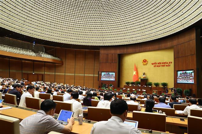 Panorama de la 7e session de la 15e législature de l'Assemblée nationale. Photo: VNA