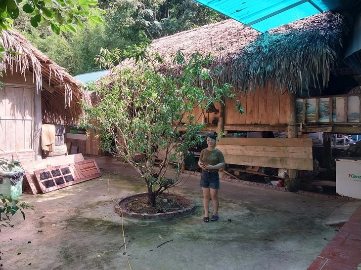 Le homestay (ou logement chez l'habitant) de la famille de Luong Thi Thao, situé au hameau de Kê, dans la commune de Hiên Luong. Photo: VOV