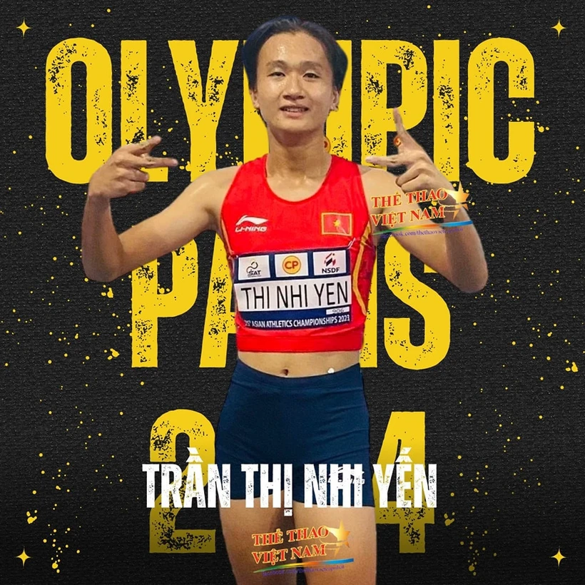 La sprinteuse vietnamienne Tran Thi Nhi Yen. Photo: VNA