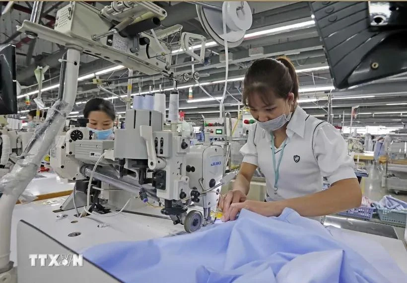 Les exportations de l'industrie du textile et de l'habillement vers l'UE connaîssent une croissance positive. Photo : VNA