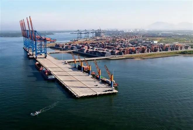 Le cluster portuaire de Cai Mep-Thi Vai, ville de Phu My, province de Ba Ria-Vung Tau. Photo : VNA