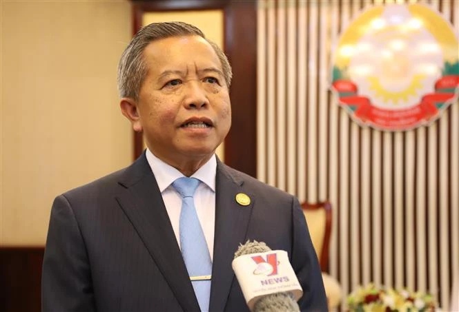 Le ministre lao des Technologies et des Médias et président de l'Association d'amitié Laos-Vietnam, Boviengkham Vongdara. Photo: VNA