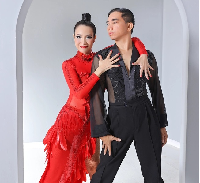 Le couple Pham Trung Hoa -Nguyen My Trang. Photo: thethaovanhoa.vn