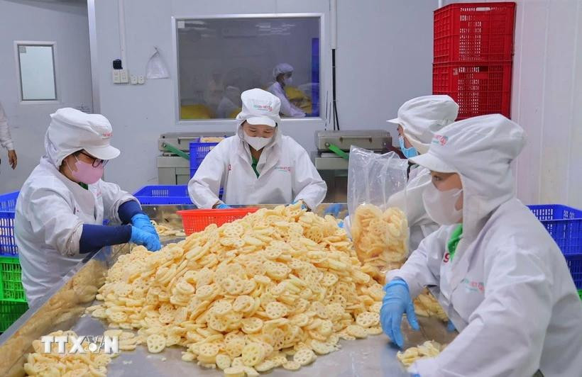 Dans l'usine de la société Sen Dai Viet. Photo : VNA