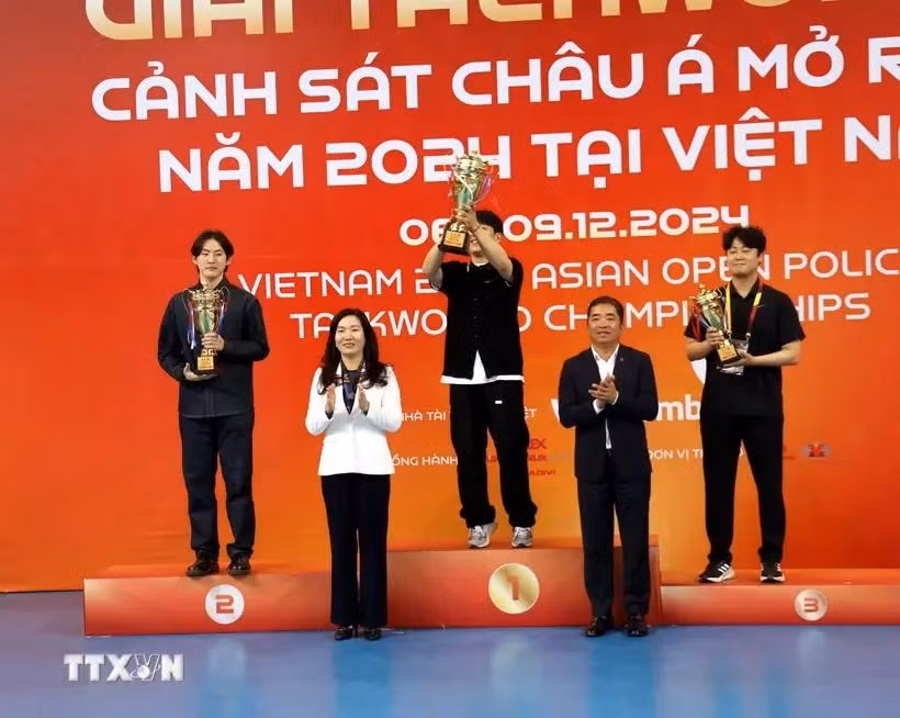 La délégation vietnamienne occupe la première place du podium avec un total de 37 médailles d'or, 36 d'argent et 33 de bronze. Photo: VNA