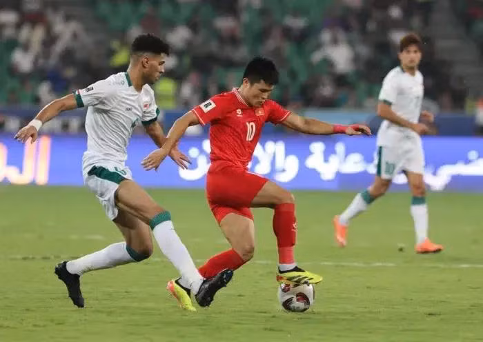 Le Vietnam quitte les éliminatoires de la Coupe du monde 2026 après sa défait contre l'Irak. Photo: Vietnamnet