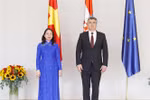 La vice-présidente Vo Thi Anh Xuan rencontre le président croate