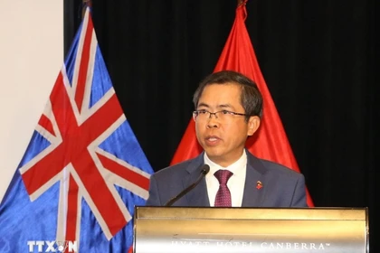 L’ambassadeur du Vietnam en Australie, Pham Hung Tâm à la réunion de l'AVPI. Photo: VNA