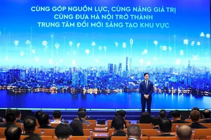 Cérémonie de lancement du Centre d'innovation de Hanoï. Photo: hanoimoi.vn