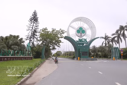 Le parc industriel de Nam Cau Kien, modèle économique privé typique de Hai Phong, a été sélectionné par l'Organisation des Nations Unies pour le développement industriel (ONUDI) parmi 37 parcs industriels répartis dans 7 pays pour participer au Programme mondial de parcs éco-industriels. Photo : VNA