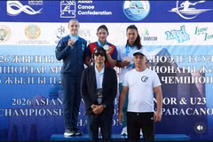 La Vietnamienne Diêp Thi Huong remporte trois titres asiatiques en canoë-kayak. Photo: tdtt.gov.vn