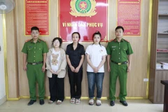 Les trois suspects, Vi Thi Lan, Lô Thi Vuông et Lô Thi Nhâm. Photo: suckhoedoisong.vn