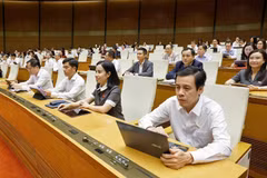 Les députés lors de la première session de l'Assemblée nationale de la 16e législature. Photo: VNA