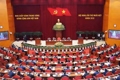 Le 11e Plénum du Parti communiste du Vietnam (PCV) du 13e mandat. Photo: VNA