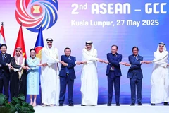 Le Premier ministre Pham Minh Chinh et les diriegants de l'ASEAN et des pays du GCC. Photo: VNA