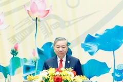 Le secrétaire général du Parti, Tô Lâm, s'exprime lors de la cérémonie. Photo: VNA