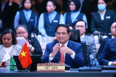 Le Premier ministre Pham Minh Chinh s'exprime lors du Sommet. Photo: VNA