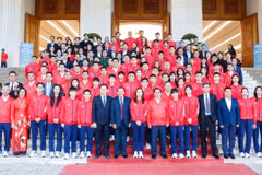La délégation sportive vietnamienne. Photo: VOV