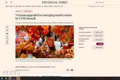 FTSE Russell hisse le Vietnam parmi les marchés émergents. Photo: VNA