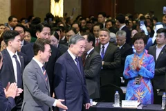 Le secrétaire général du Parti communiste du Vietnam (PCV), Tô Lâm, au Forum économique Vietnam – République de Corée. Photo: VNA 