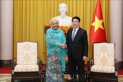 Le président Luong Cuong reçoit la secrétaire générale adjointe de l'ONU, Amina Mohammed. Photo: VNA