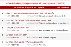 VNR500 2025 : Samsung Vietnam en tête des plus grandes entreprises vietnamiennes. Photo: Le Comité d'organisation