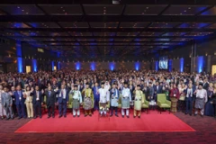 Le vice-Premier ministre Trân Hông Ha et les délégués des pays lors de la séance d'ouverture du GHaS. Photo: VGP