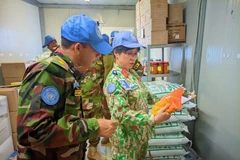 Le lieutenant-colonel Vu Thi Kim Oanh. Photo: VietnamPlus