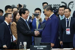 Le président vietnamien Luong Cuong (gauche) et le secrétaire général du Parti communiste chinois (PCC) et président chinois, Xi Jinping. Photo: APEC 2025 KOREA & Yonhap News
