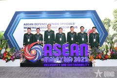 La délégation vietnamienne à la réunion des hauts officiels de la défense de l’ASEAN en Malaisie. Photo: qdnd